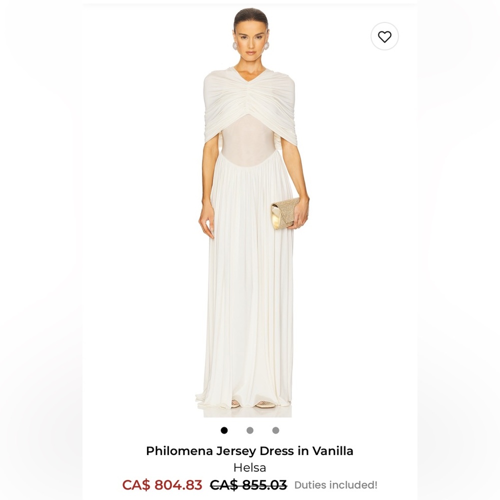 Helsa Philomena Maxi Dress in Vanilla